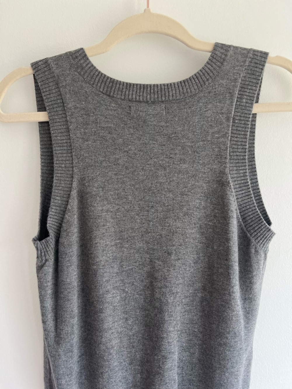 Express Charcoal Gray V-Neck Knit Sweater Vest | Women’s (S) - Picture 4 of 5